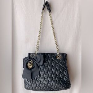 Betsey Johnson Quilted Hearts Purse